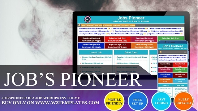 Jobs Pioneer WordPress Theme - W3Templates