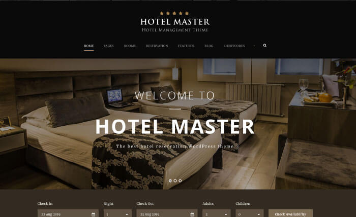 Best WordPress Theme For Hotel Booking 2 Hotel Master WordPress Theme