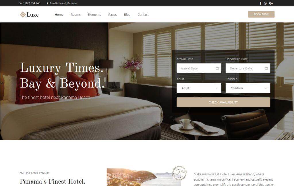 Best WordPress Theme For Hotel Booking 6 Hotel Luxe WordPress theme For Hotel Booking