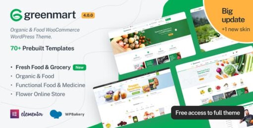GreenMart Theme GPL W3Templates