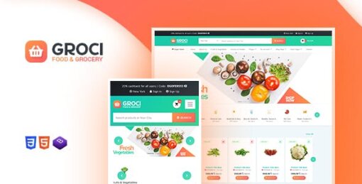 Groci WordPress Theme GPL W3Templates