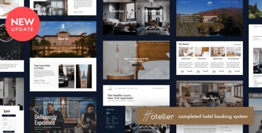 Hoteller Hotel Booking WordPress Theme GPL W3Templates