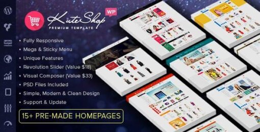 KuteShop WooCommerce Theme GPL W3Templates