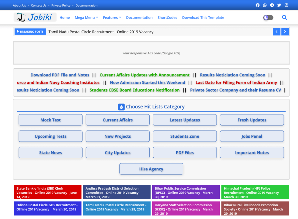 Jobiki Blogger Template