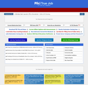 Piki True Job Blogger Template Download Link 5 Piki true job template