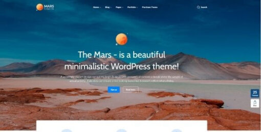 Mars Theme GPL v1.3.1 For Multipurpose creative studio and agency template