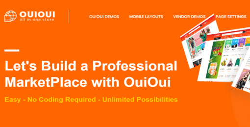 OuiOui Theme GPL v1.3.3For Multi Vendor MarketPlace Elementor WooCommerce WP websites
