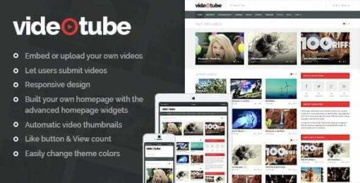 VideoTube Theme GPL v3.4.5 For A Responsive Video WordPress Websites