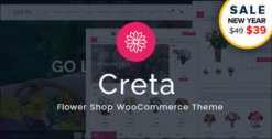 Creta Theme GPL For Flower Shop WooCommerce WordPress Websites