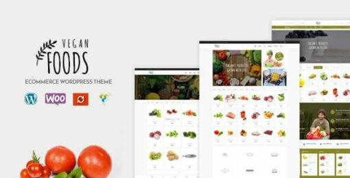 Vegan Food Theme GPL For Organic Store Responsive WooCommerce WP Theme