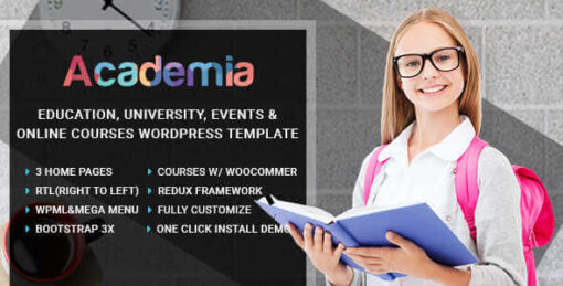 Academia Theme GPL For Education Center WordPress Websites