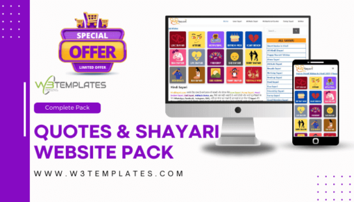 Complete Shayari And Quotes Website Set-up Pack