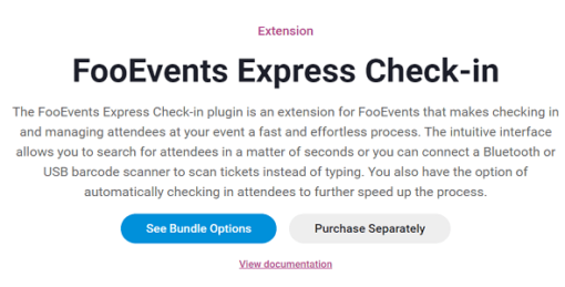 FooEvents Express Check-in Extension